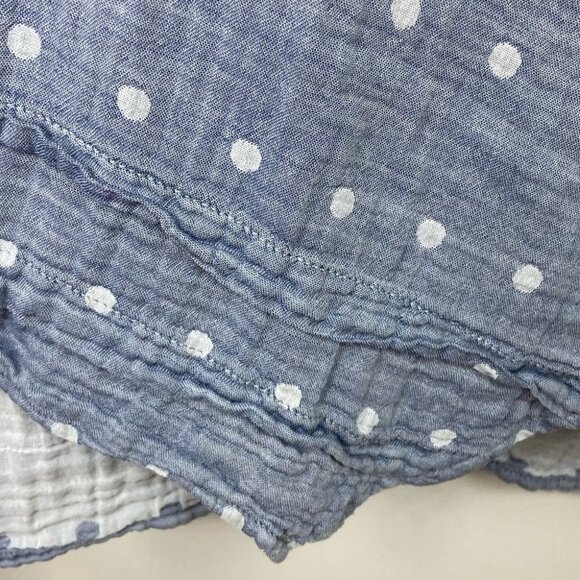 Anthropologie Isabella Sinclair Trovata Chambray Dress Size XS Polka Dot Boho - Picture 11 of 12